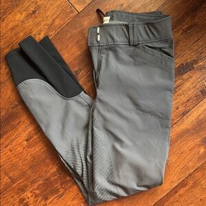 Dover Saddlery Grey Full Grip Riding Breeches
